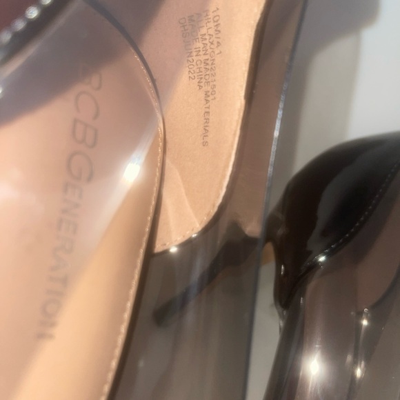 BCBGeneration Hillax Pump Heels Black Clear Size 10 One Rhinestone Missing! - Picture 9 of 14